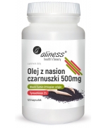 Olej z nasion czarnuszki 2% 500 mg x 120 caps Aliness