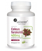 Coleus forskohlii 10% 400mg (pokrzywa indyjska) x 100 Vege caps. Aliness