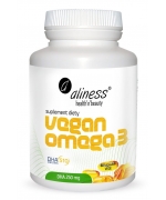 Vegan Omega 3 DHA 250 mg x 60 vege caps Aliness