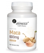 Maca ekstrakt 10:1 600mg 100 tabletek vege Aliness