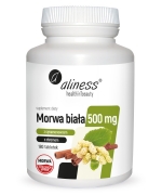 Morwa biała 4:1 z cynamonowcem i chromem 500 mg x 180 tabletek. Aliness