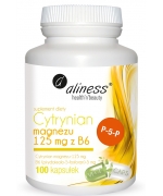 Cytrynian Magnezu 125 mg z B6 (P-5-P) Aliness