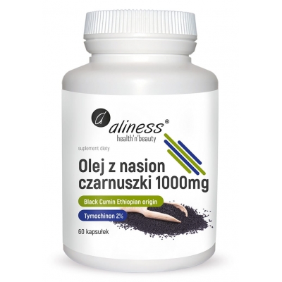 Olej z nasion czarnuszki 2% 1000 mg x 60 caps Aliness