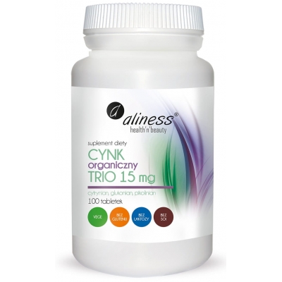 Cynk Organiczny Trio 15 mg x 100 tabl. Aliness