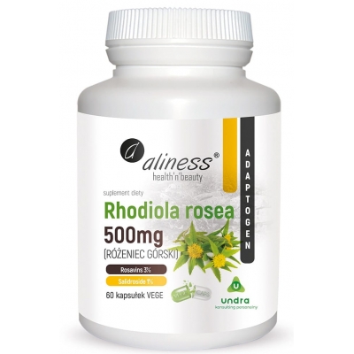 Rhodiola rosea (różeniec górski) 500mg x 60 Vege caps Aliness