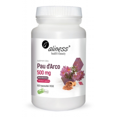 Pau d’Arco (sproszkowana kora Lapacho) 500mg x 100 vege caps Aliness