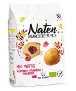 MINI MUFFINKI Z NADZIENIEM MALINOWYM BEZGLUTENOWE BIO 200 g - NATEN