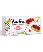 CIASTKA TARTALETKI Z DŻEMEM MALINOWYM BEZGLUTENOWE BIO 130 g - NATEN