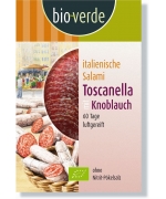 SALAMI TOSCANELLA Z CZOSNKIEM PLASTRY BIO 80 g - BIO VERDE