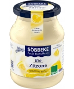 JOGURT CYTRYNOWY (7,5 % TŁUSZCZU W MLEKU) BIO 500 g (SŁOIK) - SOBBEKE