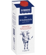 MLEKO BEZ LAKTOZY (3,5 % TŁUSZCZU) BIO 1 L - SOBBEKE