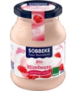 JOGURT MALINOWY (7,5 % TŁUSZCZU W MLEKU) BIO 500 g (SŁOIK) - SOBBEKE