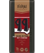 CZEKOLADA GORZKA 99 %  BIO 80 g - VIVANI