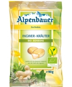 CUKIERKI Z NADZIENIEM O SMAKU IMBIROWO - ZIOŁOWYM BIO 90 g - ALPENBAUER