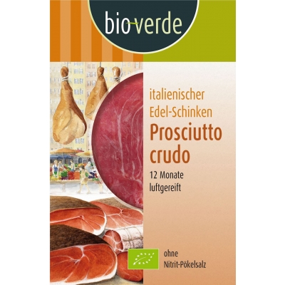 SZYNKA PROSCIUTTO CRUDO PLASTRY BIO 80 g - BIO VERDE