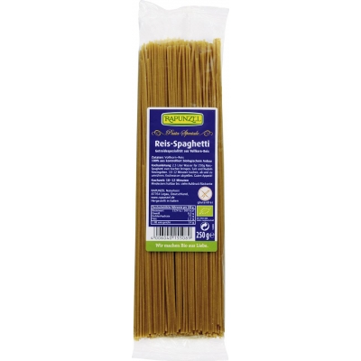 MAKARON (RYŻOWY RAZOWY) SPAGHETTI BEZGLUTENOWY BIO 250 g - RAPUNZEL