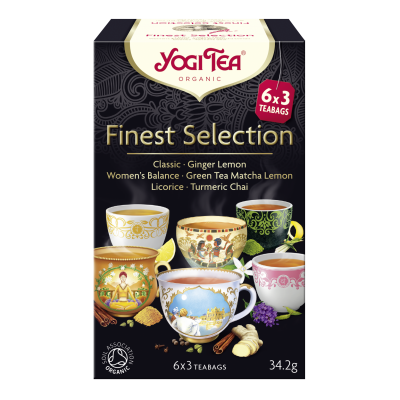 HERBATKA EKSPRESOWA FINEST SELECTION (MIX HERBATEK) BIO (6 x 3 TOREBKI) 34,2 g - YOGI TEA