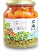 MARCHEWKA W ZALEWIE Z GROSZKIEM BIO 340 g (220 g) (SŁOIK) - BIO PLANET