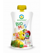 MUS ANANASOWO - BANANOWO - JABŁKOWY BEZGLUTENOWY BIO 90 g - BIO FOOD