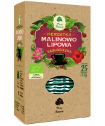 HERBATKA LIPOWO - MALINOWA BIO (25 x 2,5 g) 62,5 g - DARY NATURY