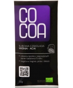 CZEKOLADA SUROWA WIŚNIA - ACAI BIO 50 g - COCOA