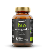 ASHWAGANDHA EKSTRAKT BEZGLUTENOWY  BIO 60 KAPSUŁEK 33 g - PHARMOVIT