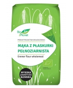 MĄKA Z PŁASKURKI PEŁNOZIARNISTA BIO 500 g - BIO PLANET