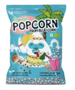 POPCORN Z NIEBIESKIEJ KUKURYDZY Z OLEJEM KOKOSOWYM I SOLĄ HIMALAJSKĄ BEZGLUTENOWY BIO 20 g - BLUECORN