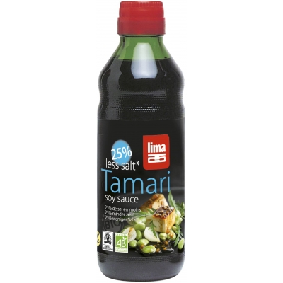 SOS SOJOWY TAMARI 25 % MNIEJ SOLI BEZGLUTENOWY BIO 250 ml - LIMA