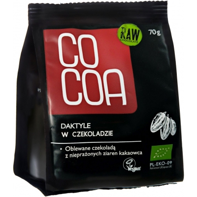 DAKTYLE W SUROWEJ CZEKOLADZIE BIO 70 g - COCOA