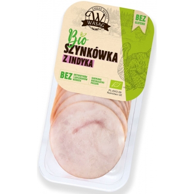 SZYNKÓWKA Z INDYKA PLASTRY BEZGLUTENOWA BIO 130 g - WASĄG (NA ZAMÓWIENIE)