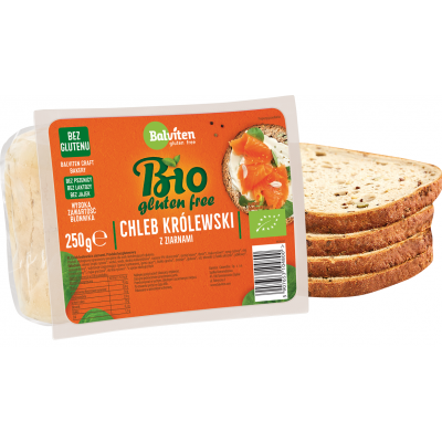 CHLEB KRÓLEWSKI Z ZIARNAMI BEZGLUTENOWY BIO 250 g - BALVITEN