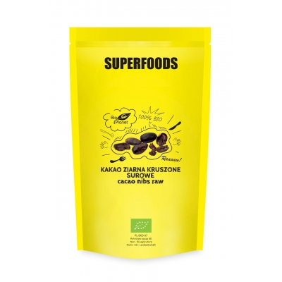 KAKAO ZIARNA KRUSZONE SUROWE BIO 600 g - BIO PLANET