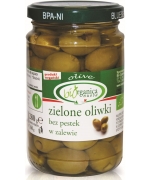 OLIWKI ZIELONE BEZ PESTEK W ZALEWIE BIO 280 g (160 g) (SŁOIK) - BIO ORGANICA ITALIA