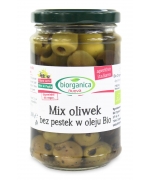 MIX OLIWEK BEZ PESTEK W OLEJU BIO 280 g (SŁOIK) - BIO ORGANICA ITALIA