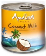 COCONUT MILK - NAPÓJ KOKOSOWY BEZ GUMY GUAR (17 % TŁUSZCZU) BIO 200 ml (PUSZKA) - AMAIZIN