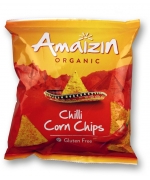 CHIPSY KUKURYDZIANE CHILI BEZGLUTENOWE BIO 75 g - AMAIZIN