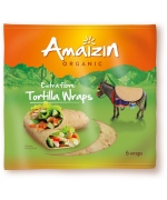 TORTILLA WRAPS Z OTRĘBAMI (ŹRÓDŁO BŁONNIKA POKARMOWEGO) BIO 240 g - AMAIZIN