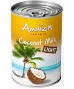 COCONUT MILK - NAPÓJ KOKOSOWY LIGHT BEZ GUMY GUAR (9 % TŁUSZCZU) BIO 400 ml (PUSZKA) - AMAIZIN