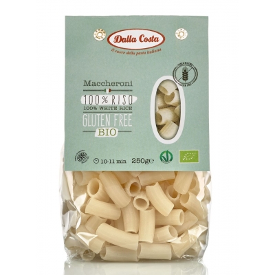 MAKARON (Z RYŻU BIAŁEGO) MACCHERONI BEZLUTENOWY BIO 250 g - DALLA COSTA