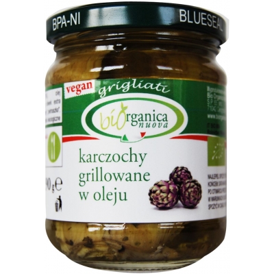 KARCZOCHY GRILLOWANE W OLEJU BIO 190 g (SŁOIK) - BIO ORGANICA ITALIA