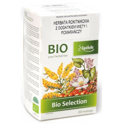 HERBATKA ROKITNIKOWA Z DODATKIEM MIĘTY I POMARAŃCZY BIO (20 x 1,8 g) 36 g - APOTHEKE