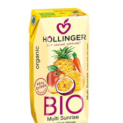 NAPÓJ WIELOOWOCOWY Z SOKIEM Z MARCHWI SUNRISE BIO 200 ml - HOLLINGER